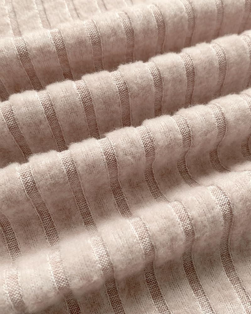 image:imageCHICME Womens 2 Piece Ribbed Knit Lounge Set Wide Leg PantsApricot