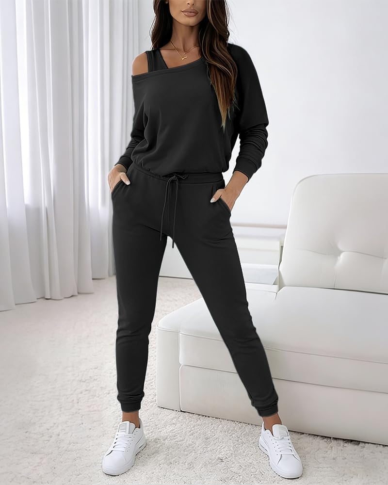 image:imageCHICME Womens Outfits 3 Piece Fall Casual Pants SetBlack