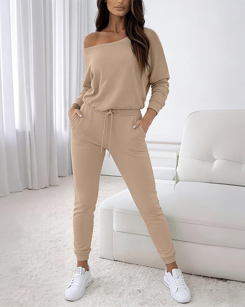 image:imageCHICME Womens Outfits 3 Piece Fall Casual Pants SetLight Khaki