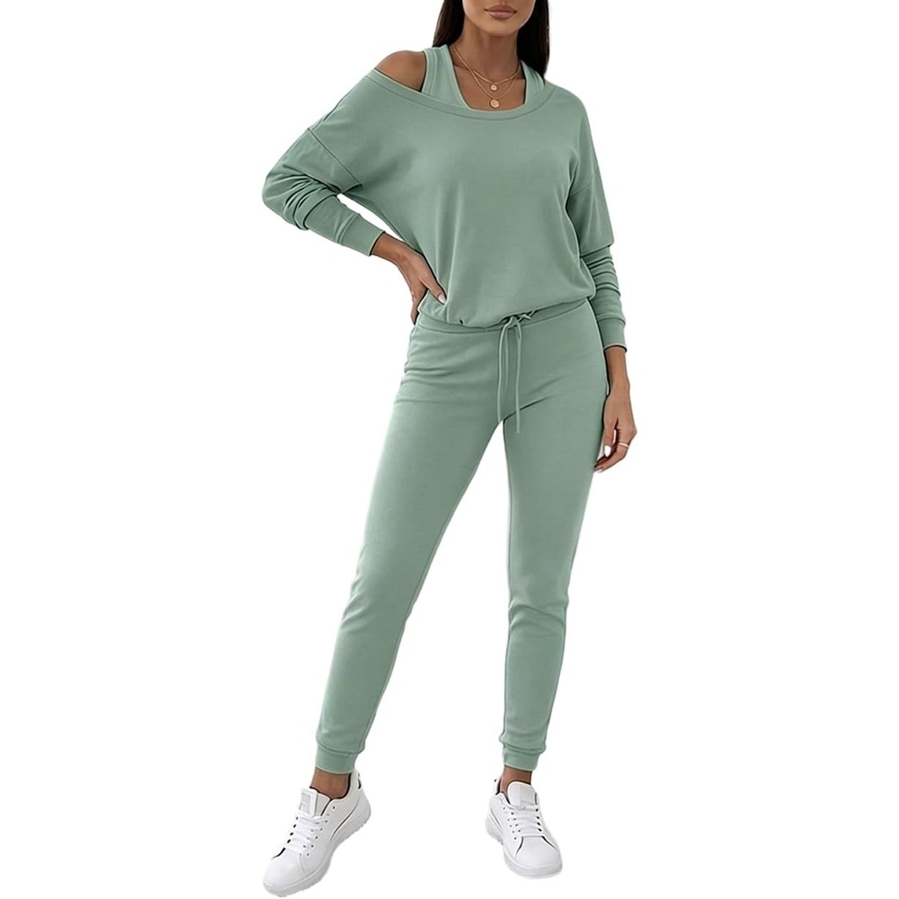image:imageCHICME Womens Outfits 3 Piece Fall Casual Pants SetGreen