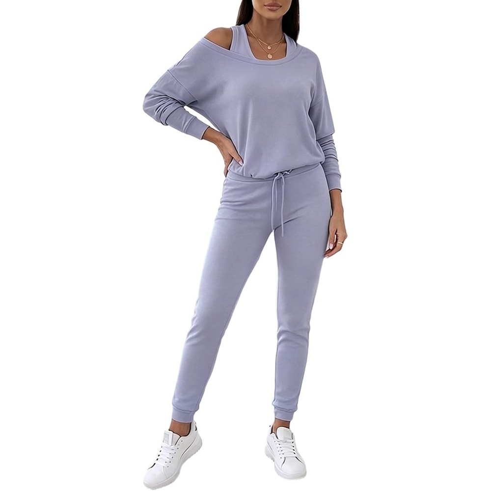 image:imageCHICME Womens Outfits 3 Piece Fall Casual Pants SetPurple