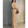 CHICME 2 Piece Sets for Women Fall Outfits Business Casual(Apricot)