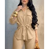 CHICME 2 Piece Sets for Women Fall Outfits Business Casual(Apricot)