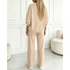CHICME Womens 2 Piece Outfits Fall Casual Matching Set(Apricot)