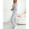 CHICME Womens 2 Piece Outfits Fall Casual Matching Set(Light Gray)