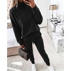 CHICME Womens 2 Piece Outfits Fall Tracksuit(Black)