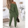 CHICME Womens 2 Piece Outfits Fall Tracksuit(Green)