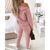 CHICME Womens 2 Piece Outfits Fall Tracksuit(Red Bean)