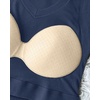 CHICME Women’s Built-in Bra Long Sleeve Ribbed Knit Top(I-purplish Blue)