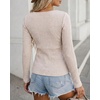 CHICME Women’s Long Sleeve Tunic Tops Lightweight Fall Shirts 2026(A-apricot)
