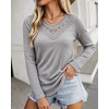 CHICME Women’s Long Sleeve Tunic Tops Lightweight Fall Shirts 2026(B-gray)