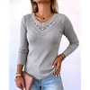 CHICME Women’s Long Sleeve Tunic Tops Lightweight Fall Shirts 2026(B-gray)