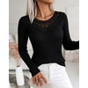 CHICME Women’s Long Sleeve Tunic Tops Lightweight Fall Shirts 2026(Black)