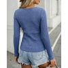 CHICME Women’s Long Sleeve Tunic Tops Lightweight Fall Shirts 2026(Blue)