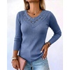CHICME Women’s Long Sleeve Tunic Tops Lightweight Fall Shirts 2026(Blue)