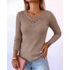 CHICME Women’s Long Sleeve Tunic Tops Lightweight Fall Shirts 2026(Khaki)