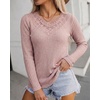 CHICME Women’s Long Sleeve Tunic Tops Lightweight Fall Shirts 2026(Pink)