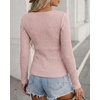 CHICME Women’s Long Sleeve Tunic Tops Lightweight Fall Shirts 2026(Pink)