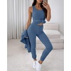 CHICME Womens Outfits 3 Piece Fall Casual Pants Set(Blue)