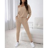 CHICME Womens Outfits 3 Piece Fall Casual Pants Set(Light Khaki)