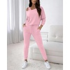 CHICME Womens Outfits 3 Piece Fall Casual Pants Set(Pink)