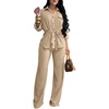 CHICME 2 Piece Sets for Women Fall Outfits Business Casual(Apricot)