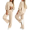 CHICME Womens 2 Piece Outfits Fall Casual Matching Set(Apricot)