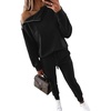 CHICME Womens 2 Piece Outfits Fall Tracksuit(Black)