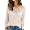 CHICME Women’s Long Sleeve Tunic Tops Lightweight Fall Shirts 2026(A-apricot)
