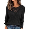 CHICME Women’s Long Sleeve Tunic Tops Lightweight Fall Shirts 2026(Black)