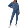 CHICME Womens Outfits 3 Piece Fall Casual Pants Set(Blue)