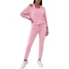 CHICME Womens Outfits 3 Piece Fall Casual Pants Set(Pink)