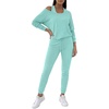 CHICME Womens Outfits 3 Piece Fall Casual Pants Set(Turquoise Blue)
