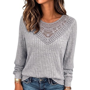 CHICME Women’s Long Sleeve Tunic Tops Lightweight Fall Shirts 2026(B-gray)